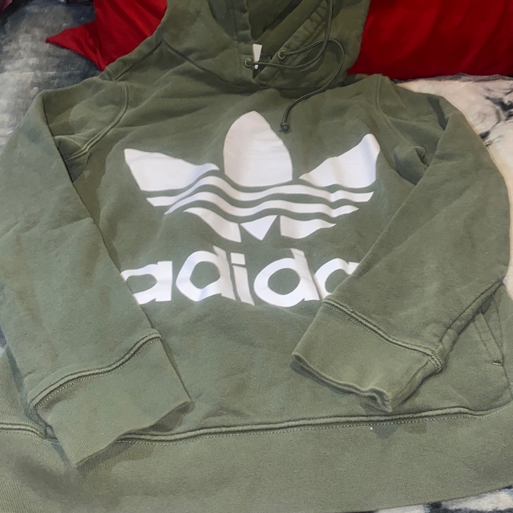 Green Adidas hoodie, offer ‼️